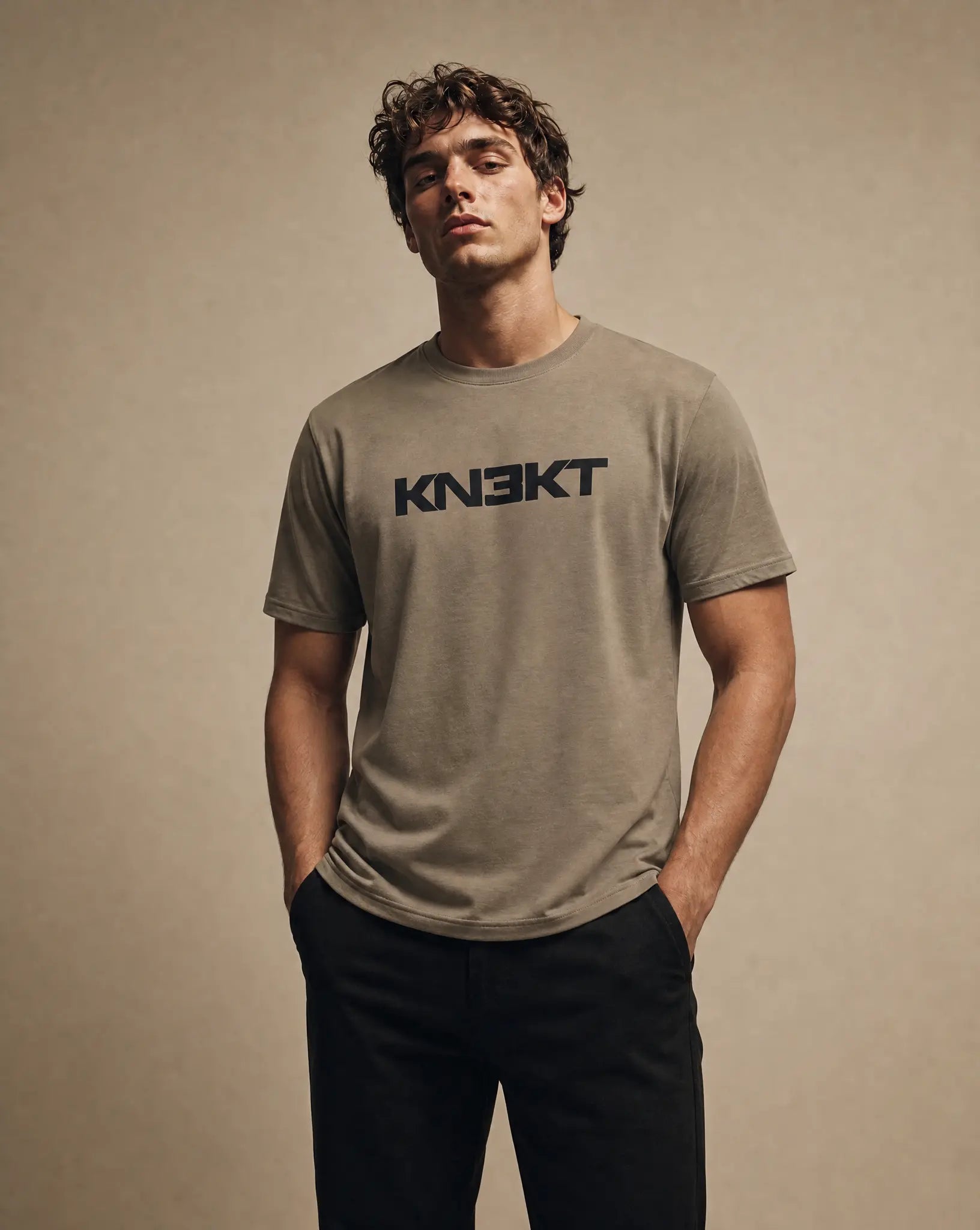 Mens KN3KT Logo Tee Prairie Dust - KN3KT Apparel