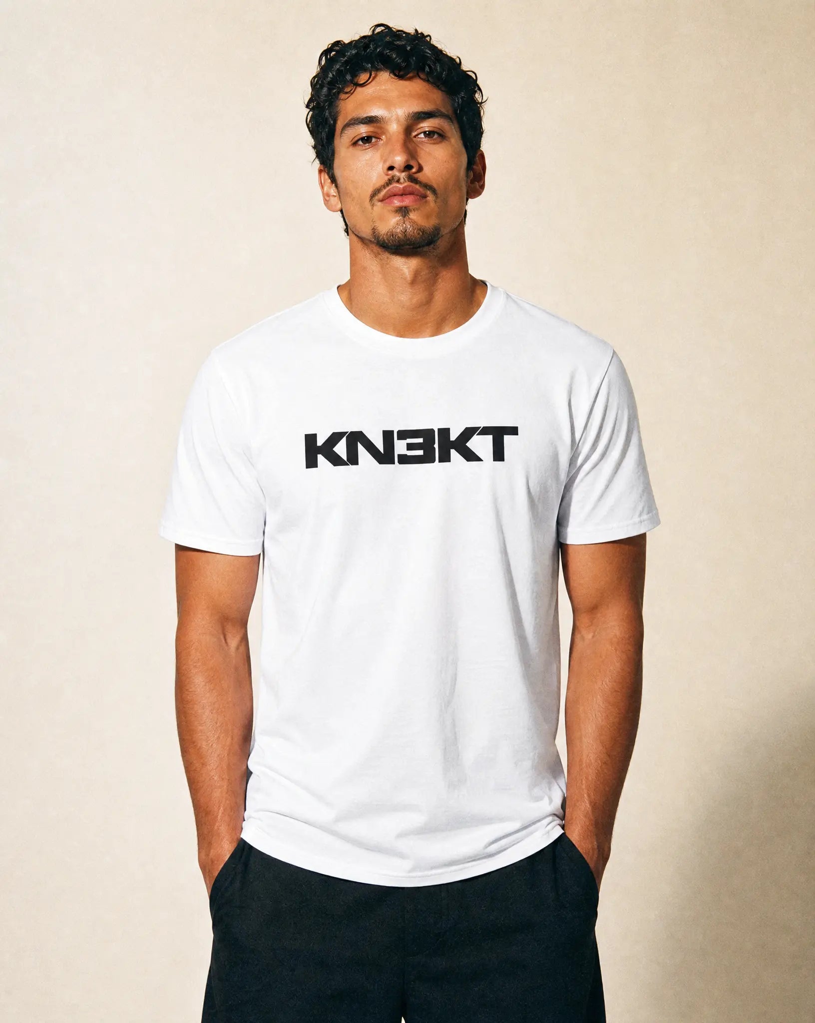 Mens KN3KT Logo Tee White - KN3KT Apparel