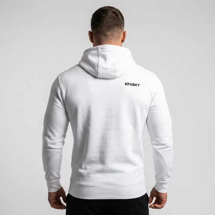 Ginos Mens Hoodie - White - KN3KT Apparel