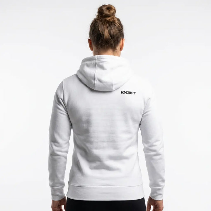 Ginos Womens Hoodie - White - KN3KT Apparel