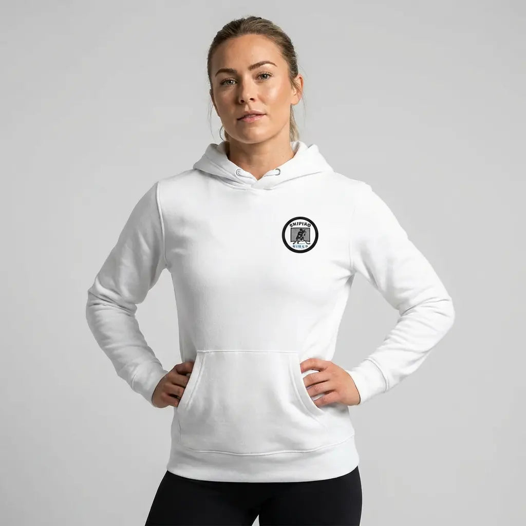 Ginos Womens Hoodie - White - KN3KT Apparel