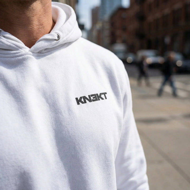 KN3KT White Hoodie - KN3KT Apparel