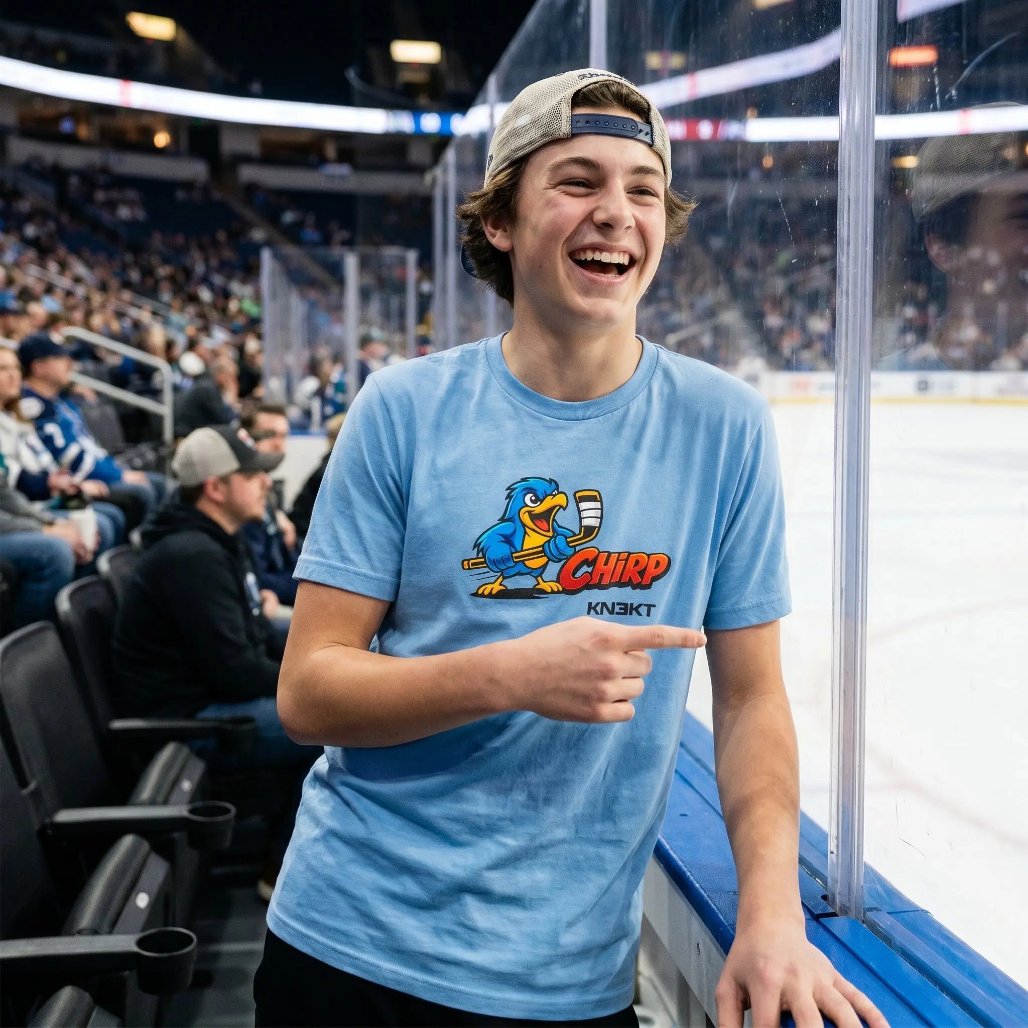 Youth Chirp T Carolina Blue - KN3KT Apparel