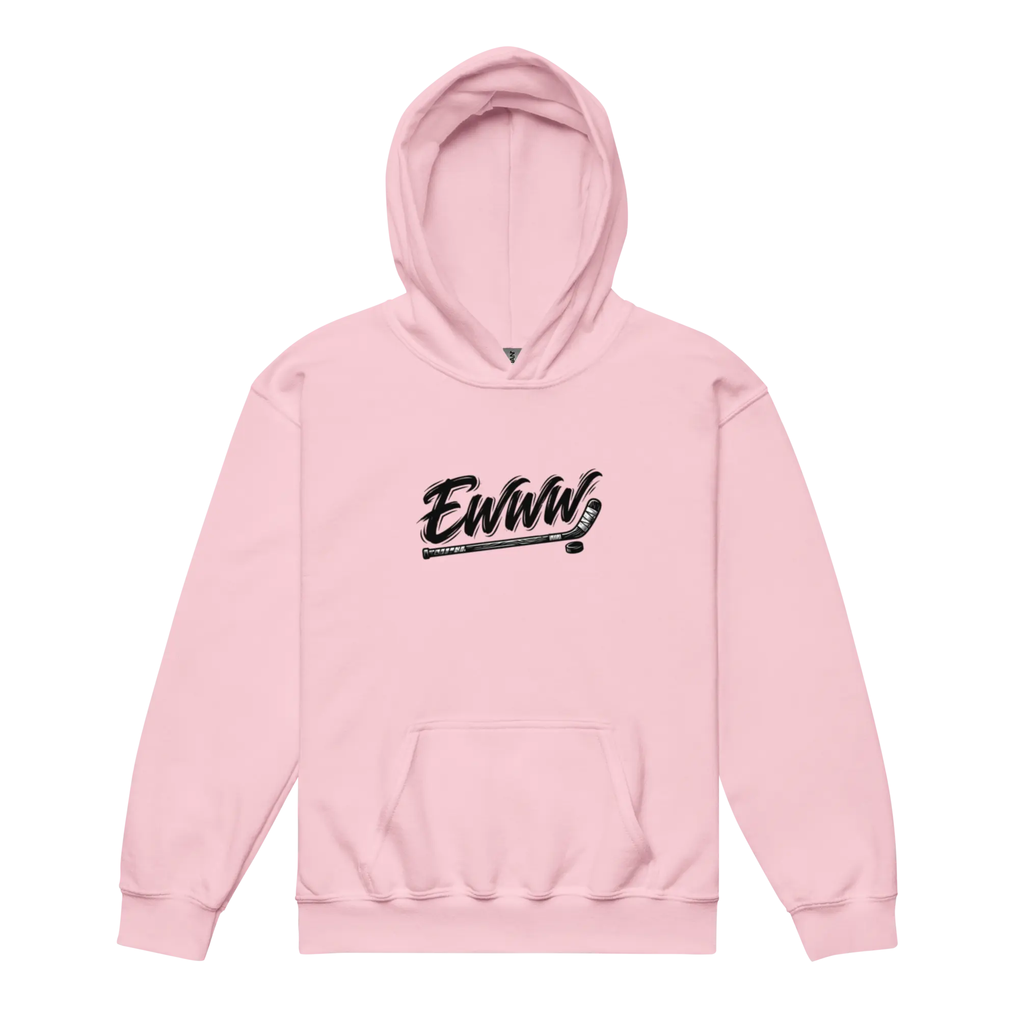 Youth EWWW Hockey Hoodie Light Pink - KN3KT Apparel